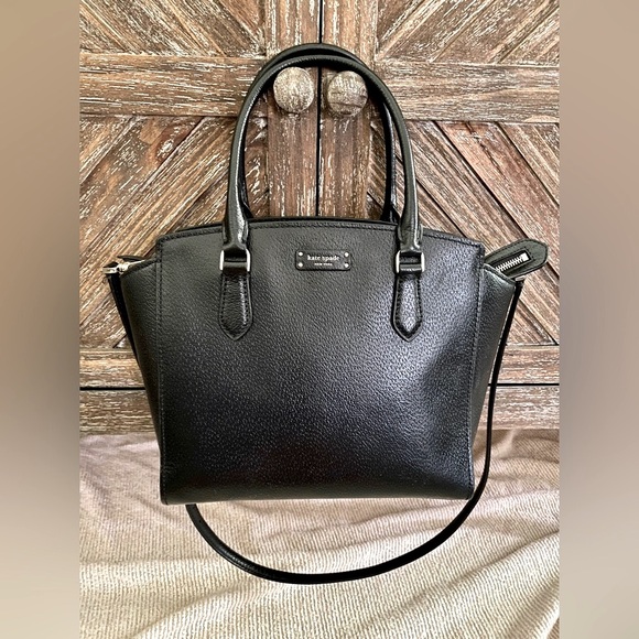 *Like New* kate spade New York Jeanne medium leather satchel Bag Black MSRP $359 - Picture 3 of 14